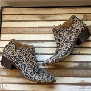 Leopard booties by lucky brand